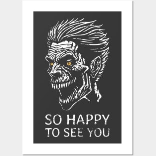 So Happy to See You - Zombie - distressed Posters and Art
